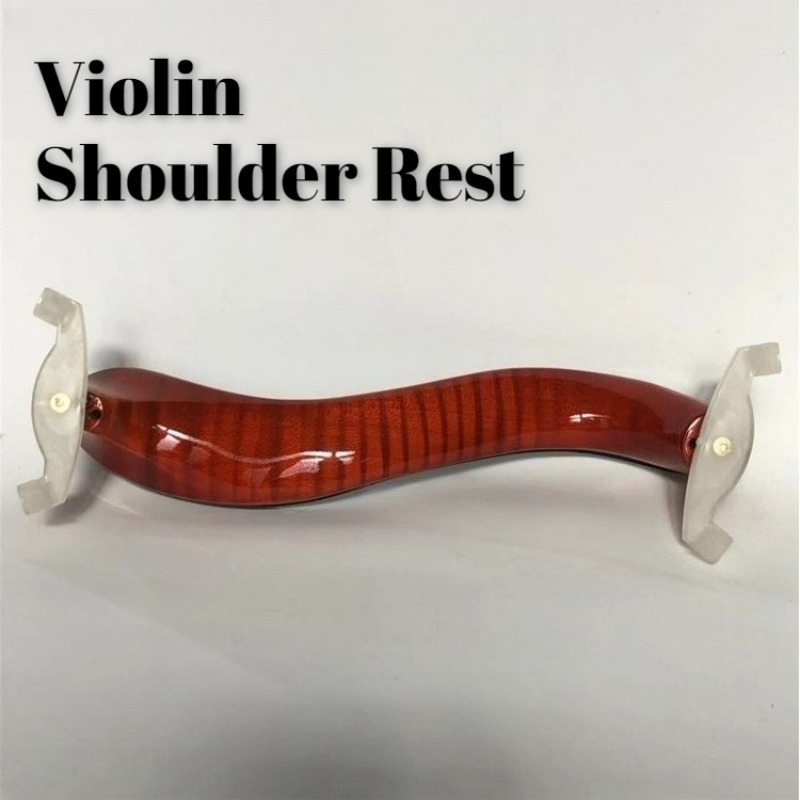 Violin Shoulder Rest - 無垢材バイオリン肩当て 厚みのある耐久性のあるS字型大型アークバイオリン肩当て 頑丈な楽器アクセサリー