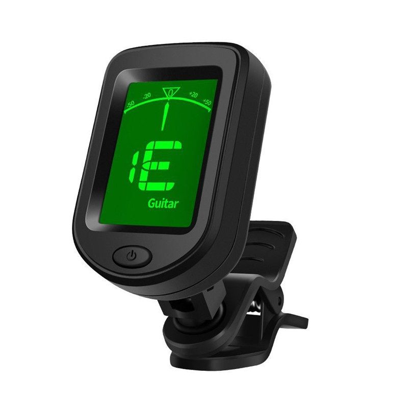 Guitar Tuner Clip - ギター、ベース、ウクレレ、バイオリン、マンドリン、バンジョー、すべての楽器、クリップオン用のLCDデジタルチューナー