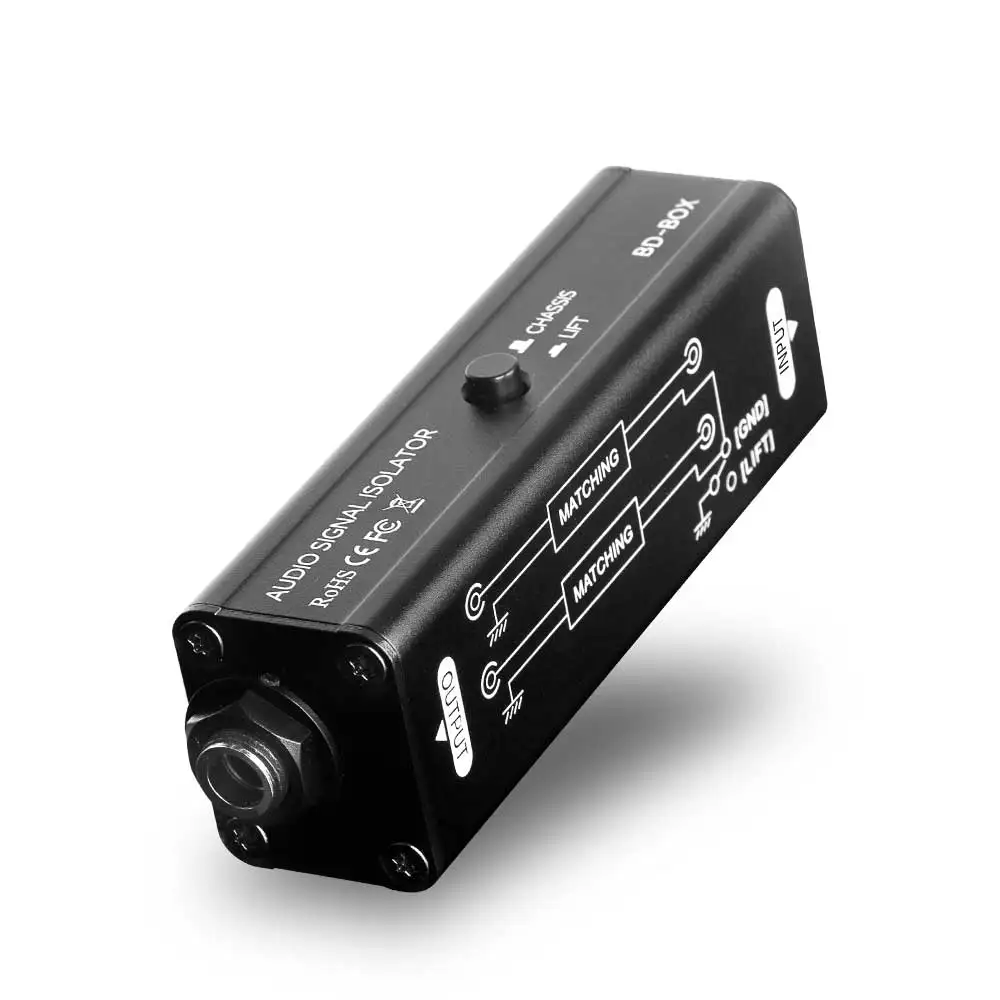 Audio Music Isolator - ポータブル 6.35 ミリメートル AUX グランドループアイソレータープロフェッショナルハムエリミネーターオーディオ信号アイソレーターノイズフィルターミュージカルアクセサリー