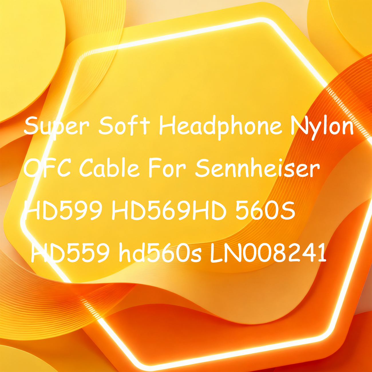 Sennheiser Headphone Hd 560S - ゼンハイザーHD599、HD569、HD560S、HD559、hd560s用スーパーソフトヘッドホンナイロンOFCケーブル LN008241
