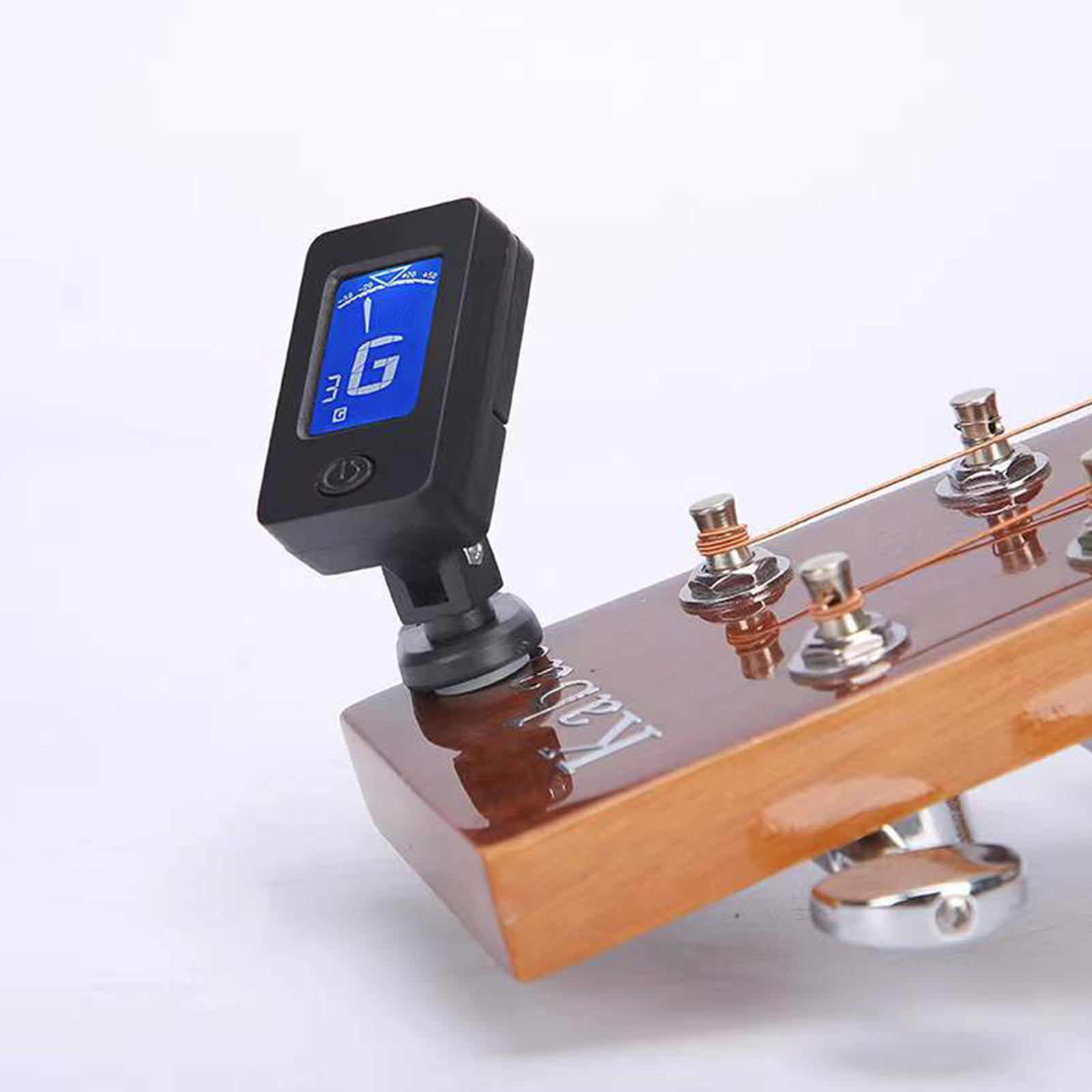Guitar Tuner Clip - T-02 ギターチューナー クロマチッククリップオンチューナー LCD ディスプレイ ミニサイズチューナー