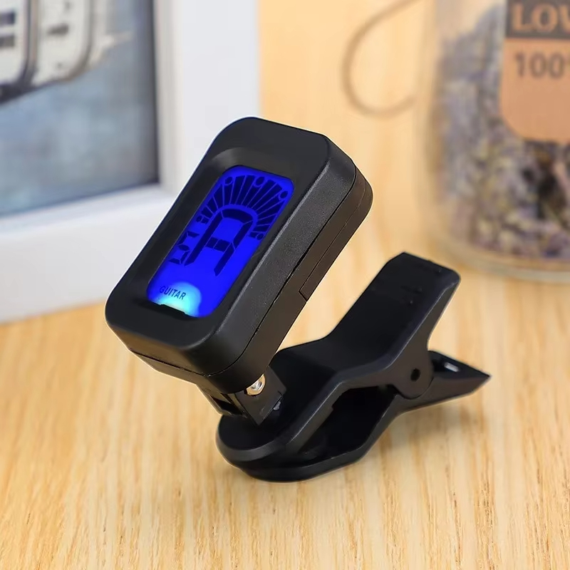 Guitar Tuner Clip - ミワイヤー プロフェッショナル 360 ° クリップオンギターチューナー、アコースティックエレクトリックギターウクレレベース用LCDスクリーンデジタルチューナー