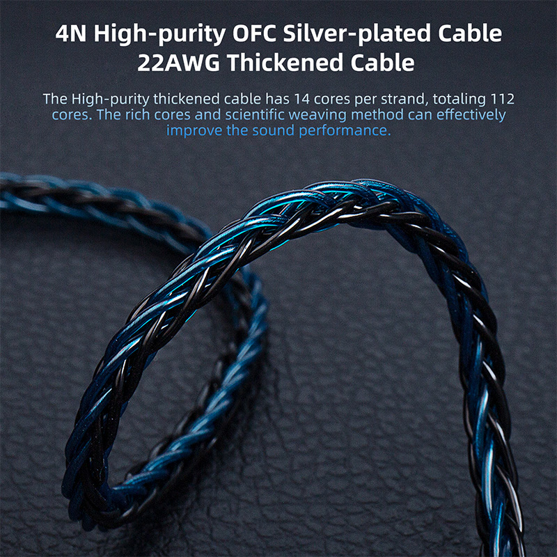 Kbear-シルバーメッキヘッドフォンケーブル,st12 p - In Ear Monitor Iem のレビューと価格