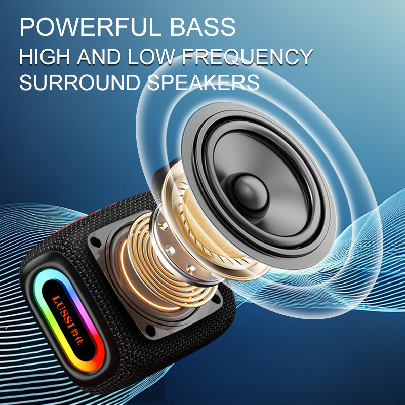 ポータブル防水ワイヤレスBluetoothスピーカー、RGB - Audio Music Spotify のレビューと価格