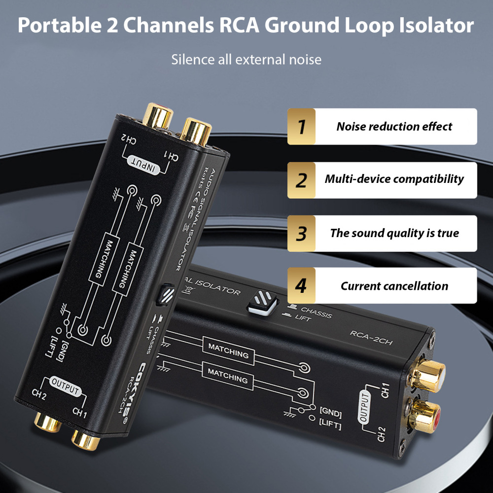 ポータブルグラウンドループアイソレーター、オーディオ信号エリ - Audio Music Isolator のレビューと価格
