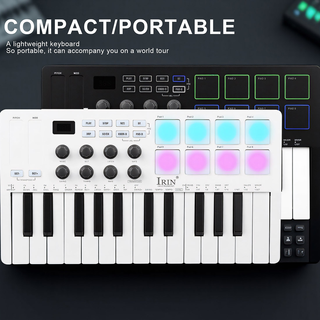 SMK-25 ポータブルキーボード MIDIコントローラー  - Midi Controller Pad のレビューと価格