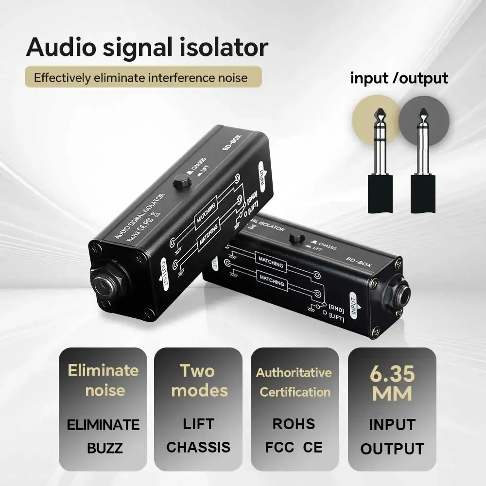 ポータブル 6.35 ミリメートル AUX グランドループア - Audio Music Isolator のレビューと価格