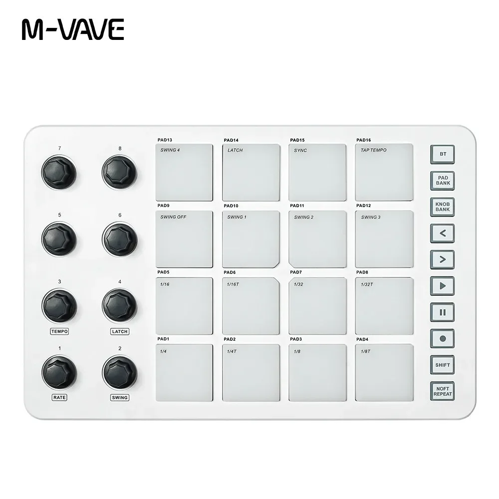 M-vave SMC-PADポータブルデザイン起動パッド、U - Midi Controller Pad のレビューと価格