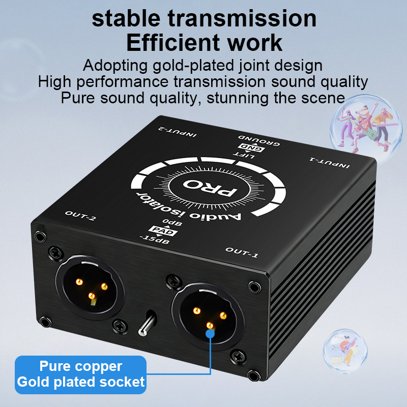 プロ仕様6.5mm XLR 2CHオーディオアイソレーター、 - Audio Music Isolator のレビューと価格