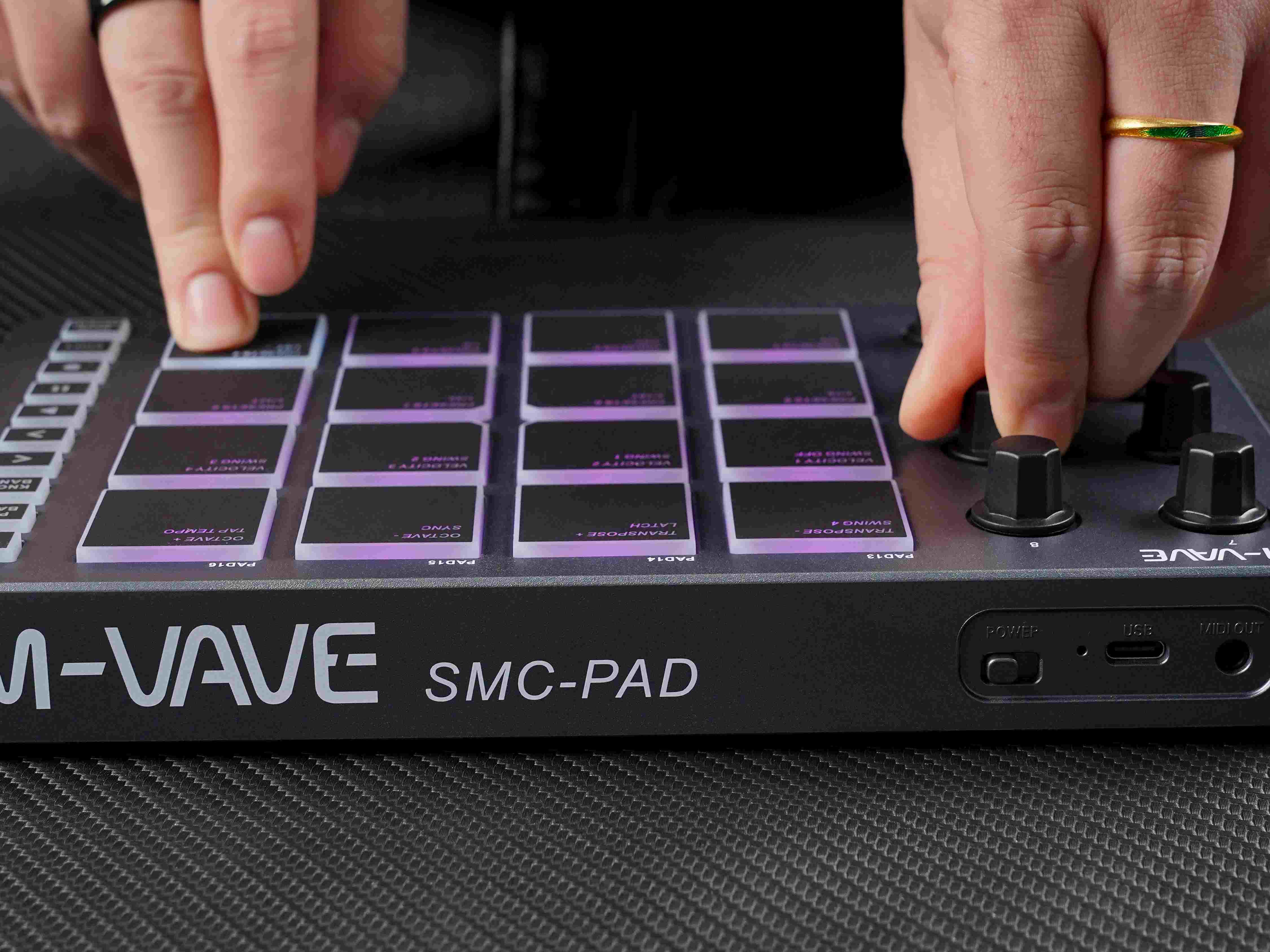M-VAVE SMC-PAD MIDI ブラックコントローラ - Midi Controller Pad のレビューと価格
