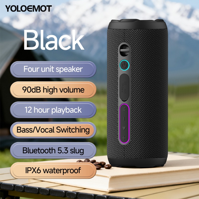 屋外防水 Bluetooth スピーカーポータブル重低音サブ - Audio Music Spotify のレビューと価格
