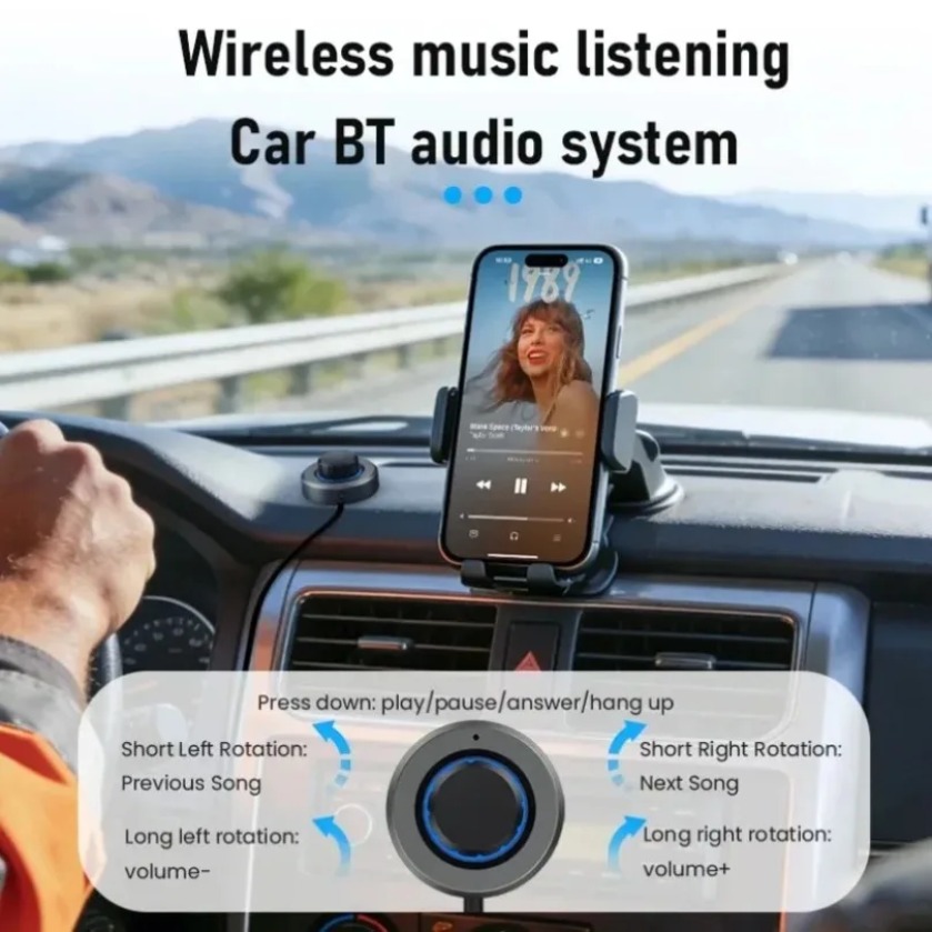 Bluetooth 6.0 レシーバー多機能ロータリーコント - Music Song Audio のレビューと価格